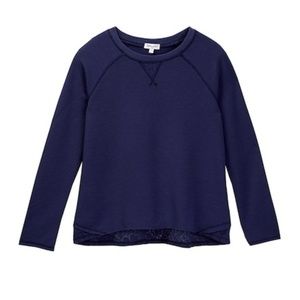 Splendid Navy Burnout Top